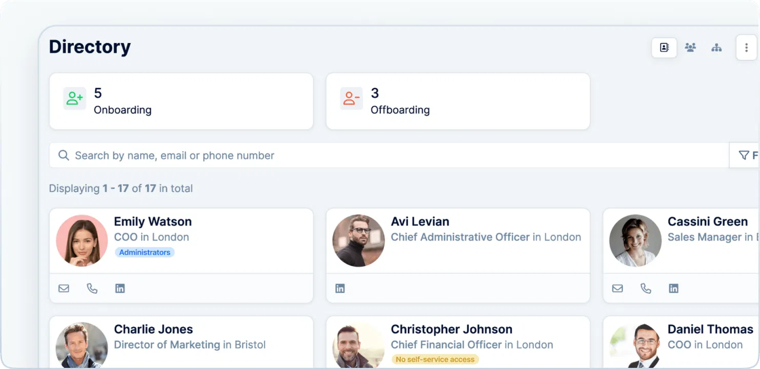 Employee directory